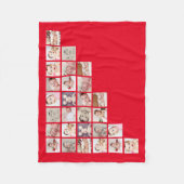 フォトコラージュユニークパーソナライズされたカスタム28枚の画像 フリースブランケット (正面)