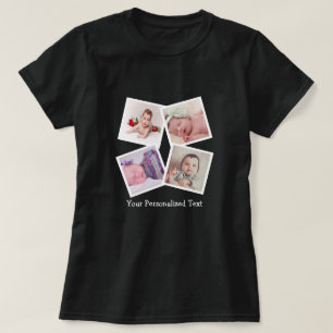 フォトコラージュユニーク4パーソナライズされた枚 Tシャツ