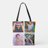 フォトコラージュユニーク8パーソナライズされた枚 トートバッグ (裏面)