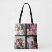 フォトコラージュユニーク8パーソナライズされた枚 トートバッグ (正面)
