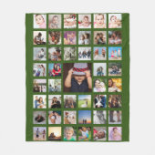 フォトコラージュユニークDIYパーソナライズされたカスタム フリースブランケット (正面)