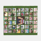 フォトコラージュユニークDIYパーソナライズされたカスタム フリースブランケット (正面(横))