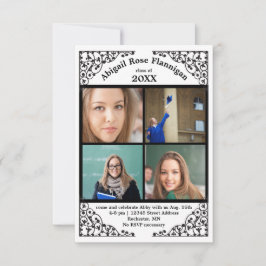 フォトコラージュレース- 3x5 Gradアナウンス 招待状