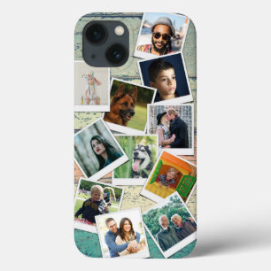 フォトコラージュヴィンテージウッドプランクス iPhone 13ケース