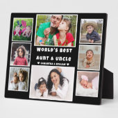 フォトコラージュ世界の最高の叔母と叔父の8 フォトプラーク (側面)