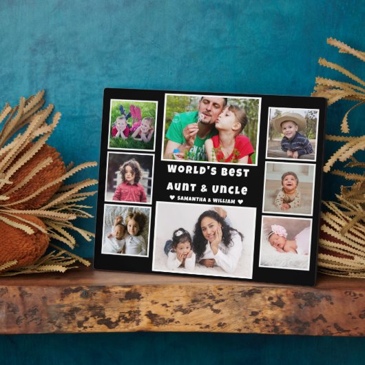 フォトコラージュ世界の最高の叔母と叔父の8 フォトプラーク (側面)