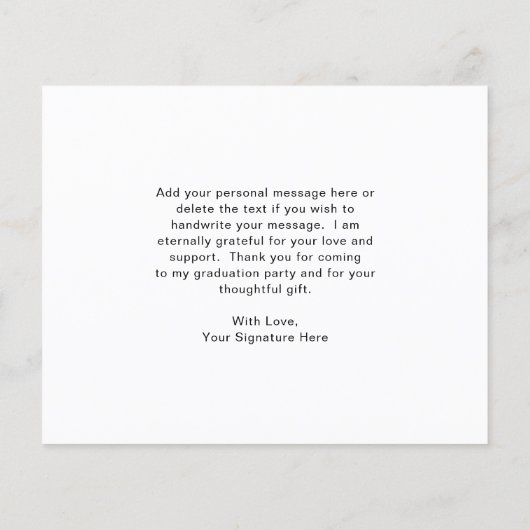 フォトコラージュ予算卒業サンキューカード (裏面)