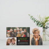 フォトコラージュ付きハッピーホリデー シーズンカード (スタンド正面)