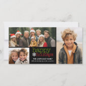 フォトコラージュ付きハッピーホリデー シーズンカード (正面)