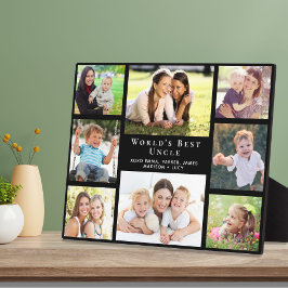 フォトコラージュ伯父ブラック フォトプラーク