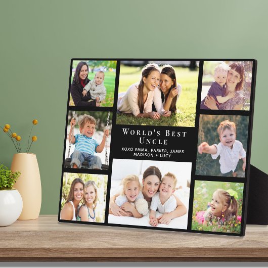 フォトコラージュ伯父ブラック フォトプラーク