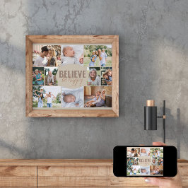 フォトコラージュ信じBe Happy数々の写真 ポスター