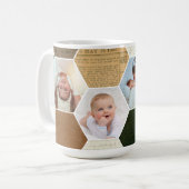 フォトコラージュ六角 |ヴィンテージパターン4画像 コーヒーマグカップ (正面左)