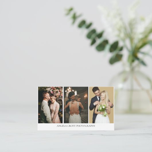 フォトコラージュ写真家3枚名刺 名刺 (スタンド正面)