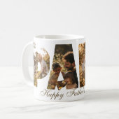 フォトコラージュ切り出しレターPAPA コーヒーマグカップ (正面左)