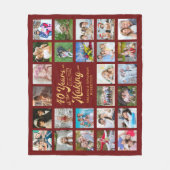 フォトコラージュ創業40周年 フリースブランケット (正面)