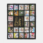 フォトコラージュ創業50周年 フリースブランケット (正面)