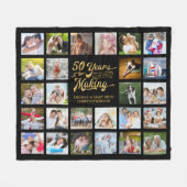 フォトコラージュ創業50周年 フリースブランケット (正面(横))