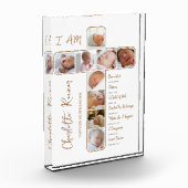 フォトコラージュ十字形バプテスマの贈り物 フォトブロック (左)