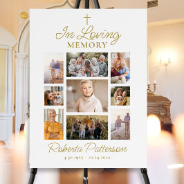 フォトコラージュ十字葬儀記念へようこそ ポスター