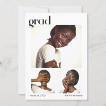 フォトコラージュ卒業パーティー招待状