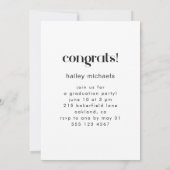 フォトコラージュ卒業パーティー招待状 招待状 (裏面)