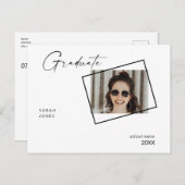 フォトコラージュ卒業パーティー2名 ポストカード (正面/裏面)