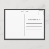 フォトコラージュ卒業ミニマルダークグレー ポストカード (裏面)