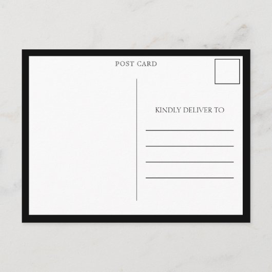 フォトコラージュ卒業ミニマル黒 ポストカード (裏面)
