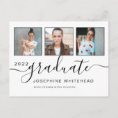 フォトコラージュ卒業ミニマル ポストカード (正面)