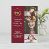 フォトコラージュ卒業招待状 招待状 (スタンド正面)