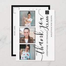 フォトコラージュ卒業2022サンキューホワイト ポストカード