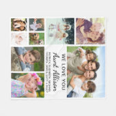 フォトコラージュ叔母 フリースブランケット (正面(横))