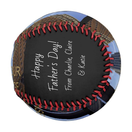 フォトコラージュ名前をカスタムするズ野球 野球ボール (正面右)