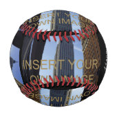 フォトコラージュ名前をカスタムするズ野球 野球ボール (正面)