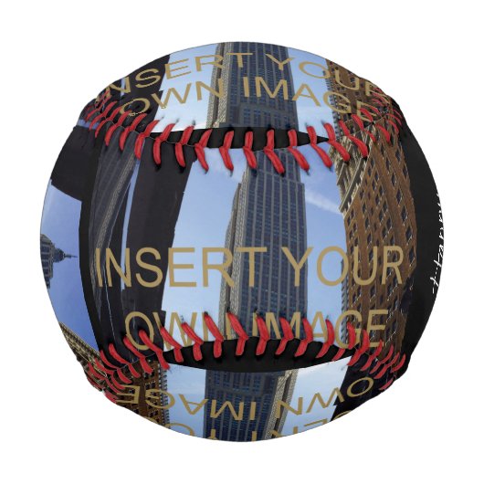 フォトコラージュ名前をカスタムするズ野球 野球ボール (正面)