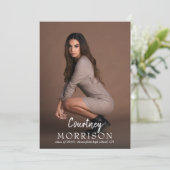 フォトコラージュ名前をカスタムする文字オーバーレイ卒業 案内状 (スタンド正面)