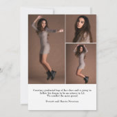 フォトコラージュ名前をカスタムする文字オーバーレイ卒業 案内状 (裏面)