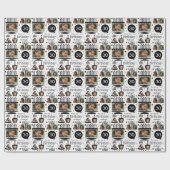 フォトコラージュ名30th誕生日ラッピング紙 ラッピングペーパー (フラット)