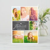 フォトコラージュ大学院シャルボード卒業パーティー 招待状 (スタンド正面)