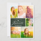 フォトコラージュ大学院シャルボード卒業パーティー 招待状 (正面)