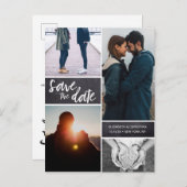 フォトコラージュ婚約写真シャルボード 案内ポストカード (正面/裏面)