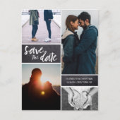 フォトコラージュ婚約写真シャルボード 案内ポストカード (正面)