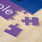 フォトコラージュ学レインボーカラーパーソナライズされた ジグソーパズル (側面)