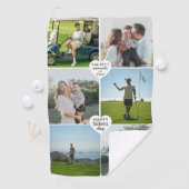 フォトコラージュ完璧な瞬間ファーザーデー ゴルフタオル (インサイチュ)