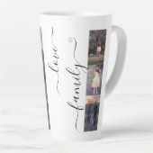フォトコラージュ家族の写真テンプレート書道 カフェラテマグ (右アングル)