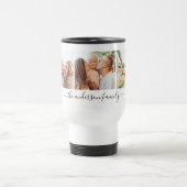 フォトコラージュ家族の写真3枚 トラベルマグ (中央)