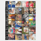 フォトコラージュ家族の写真 フリースブランケット (正面)