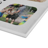 フォトコラージュ家族の名前とモノグラムのカスタム カッティングボード (角)