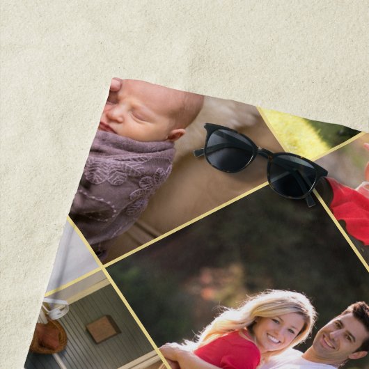 フォトコラージュ家族の子供を9人作成モノグラムの ビーチタオル (インサイチュ)